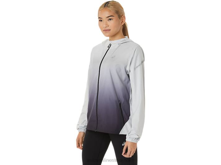 Asics lite-show jacka kvinnor D6D02785 glaciärgrå/performance svart