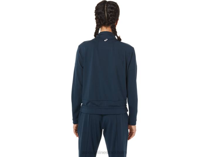 Asics tennisjacka kvinnor D6D03280 fransk blå/performance svart