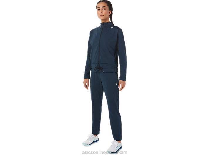 Asics tennisjacka kvinnor D6D03280 fransk blå/performance svart
