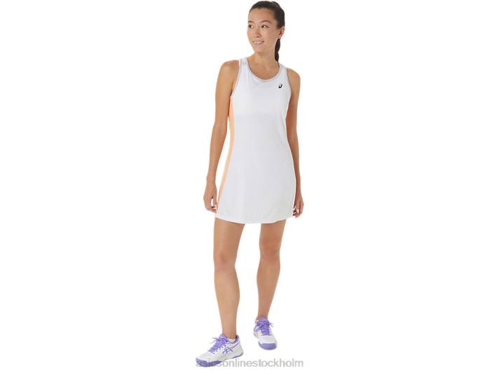 Asics Court grafisk klänning kvinnor D6D02451 lysande vit/skymningsviol