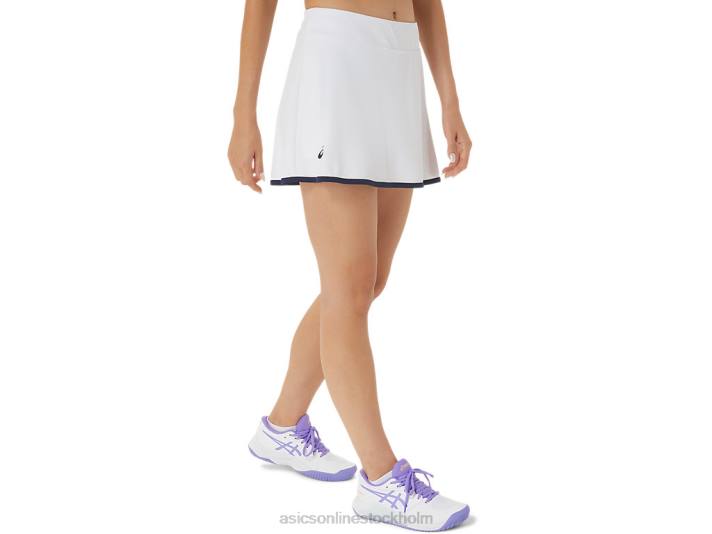 Asics domstol skort kvinnor D6D02484 lysande vit