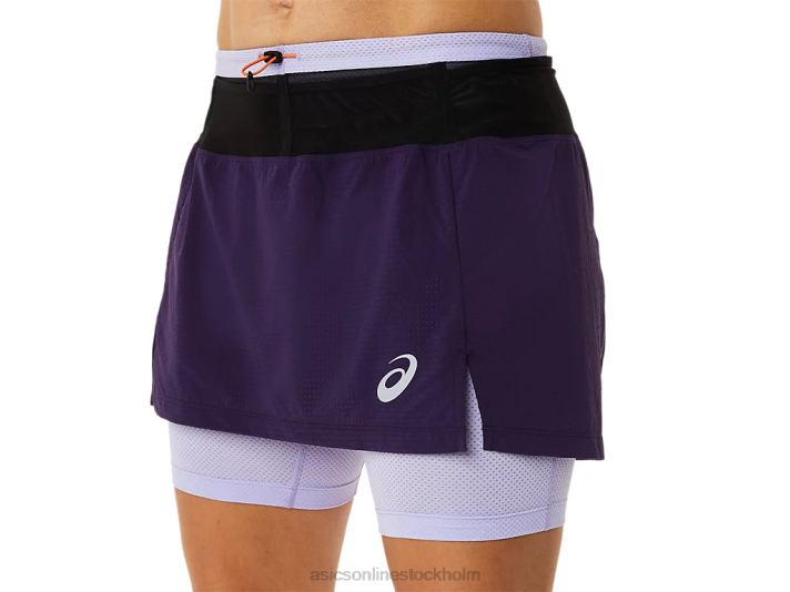 Asics fujitrail skort kvinnor D6D03079 nattskugga/ånga