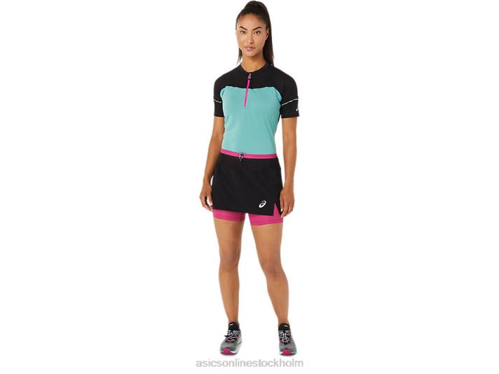 Asics fujitrail skort kvinnor D6D03507 prestanda svart/fuchsiaröd