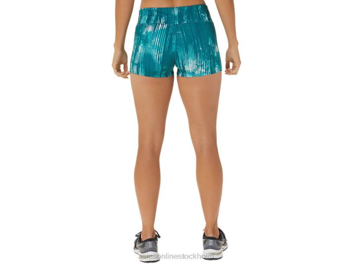 Asics 2 i tåg kort kvinnor D6D03083 perf tie dye sammetsfurutryck