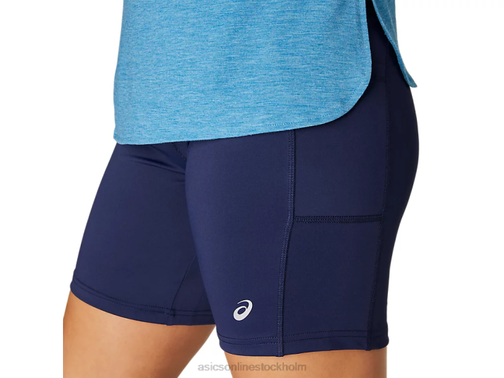 Asics 7in stickad kort kvinnor D6D04113 peacoat