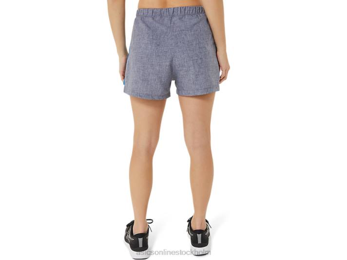 Asics färdigt 3 i korthet kvinnor D6D02947 ärftljung/sjödriva