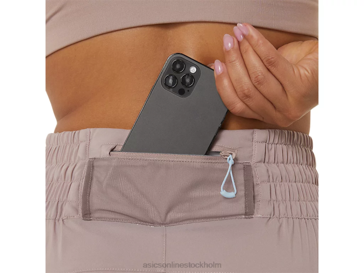 Asics nagino 4in run short kvinnor D6D02241 fawn