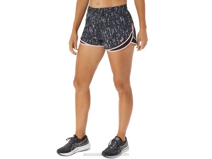 Asics pr lyte 2.5in kör kort kvinnor D6D03024 Japan borstad prestanda svart