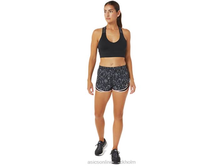 Asics pr lyte 2.5in kör kort kvinnor D6D03024 Japan borstad prestanda svart