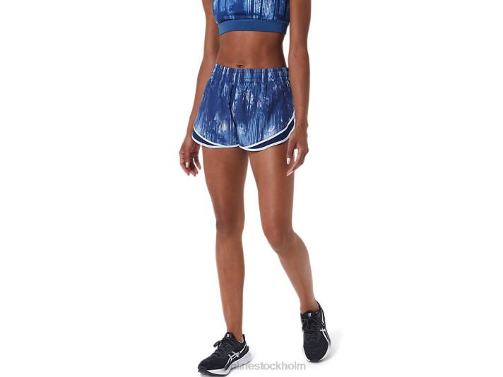 Asics pr lyte 2.5in kör kort kvinnor D6D03053 grand shark tie dye