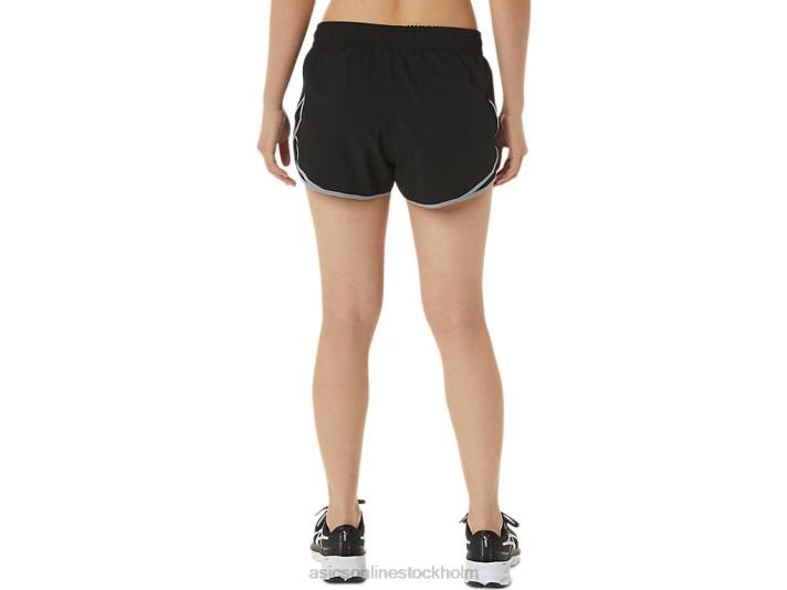 Asics pr lyte 2.5in kör kort kvinnor D6D03725 performance black/sheet rock