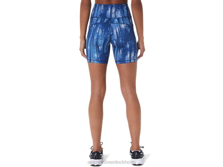 Asics pr lyte 5in run short med fickor kvinnor D6D03115 grand shark tie dye