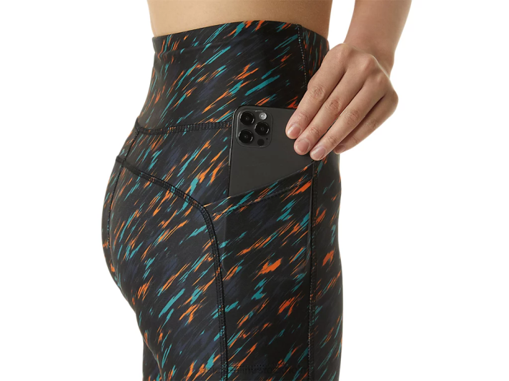 Asics pr lyte 5in run short med fickor kvinnor D6D03301 nattskugga/salviatryck