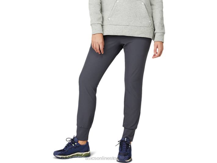 Asics stretch avsmalnande byxa kvinnor D6D03640 bärare grå