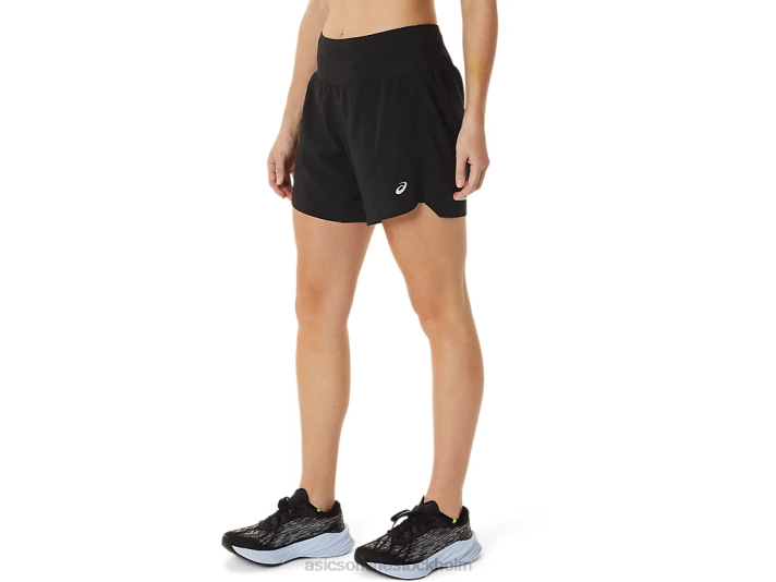 Asics väg 2-n-1 5,5 i korthet kvinnor D6D03002 prestanda svart