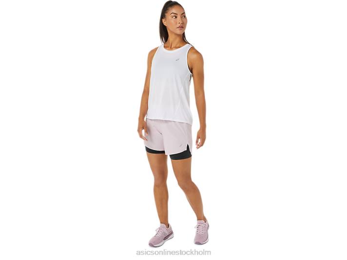 Asics väg 2-n-1 5,5 i korthet kvinnor D6D03487 knappt rosa/performance svart