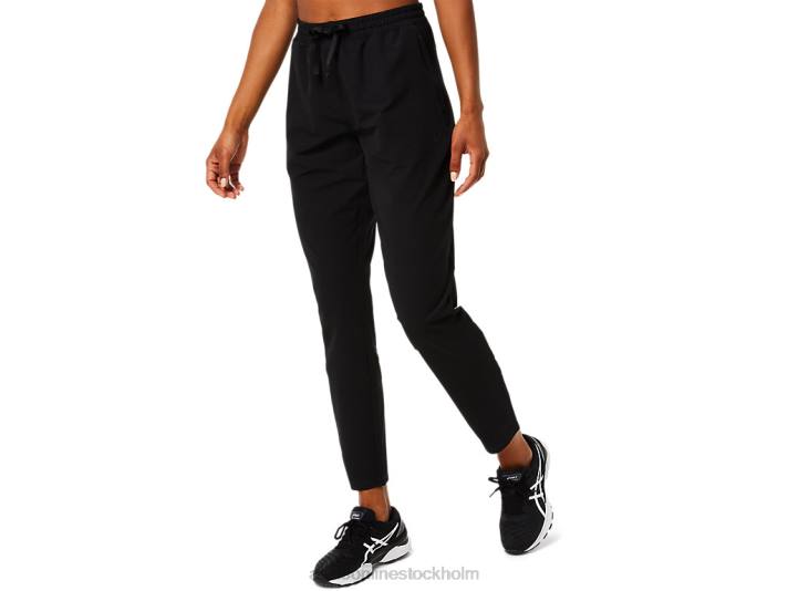 Asics vävd taper byxa kvinnor D6D03769 prestanda svart