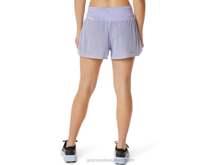 Asics ventilera 2-n-1 3,5in kort kvinnor D6D03030 ånga/nattskugga
