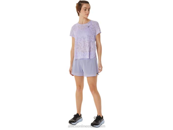 Asics ventilera 2-n-1 3,5in kort kvinnor D6D03030 ånga/nattskugga