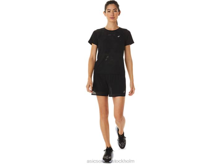 Asics ventilera 2-n-1 3,5in kort kvinnor D6D03052 prestanda svart