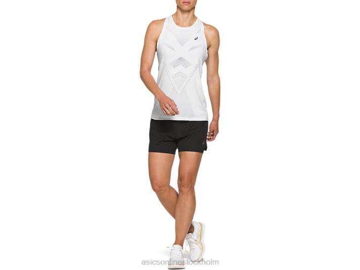 Asics ventilera 2-n-1 3,5in kort kvinnor D6D04134 prestanda svart