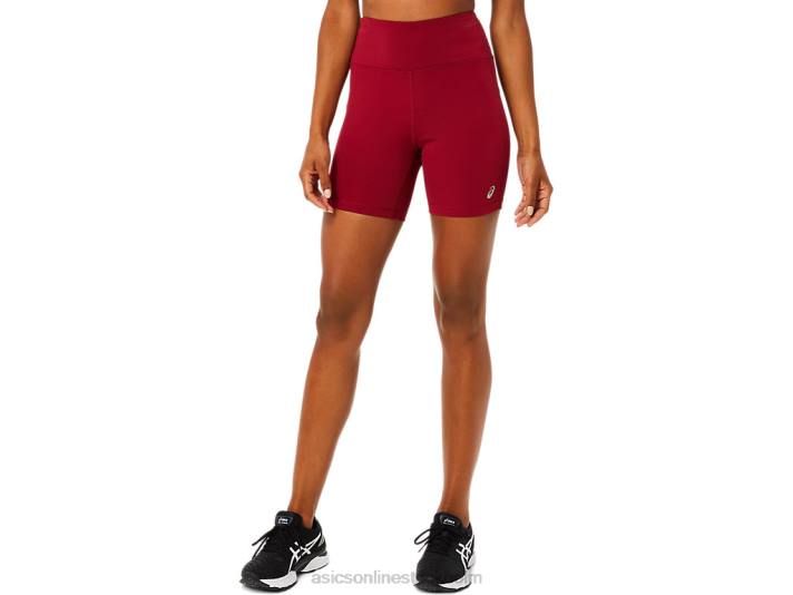 Asics w pr lyte 5in kör kort kvinnor D6D03841 vinröd