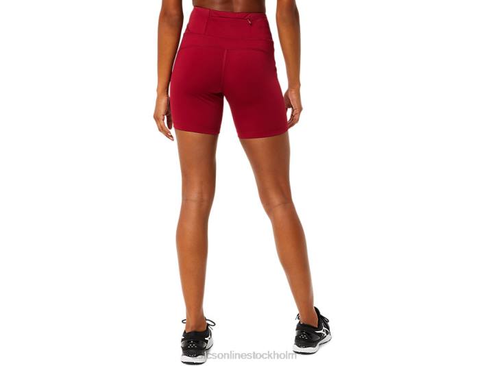 Asics w pr lyte 5in kör kort kvinnor D6D03841 vinröd