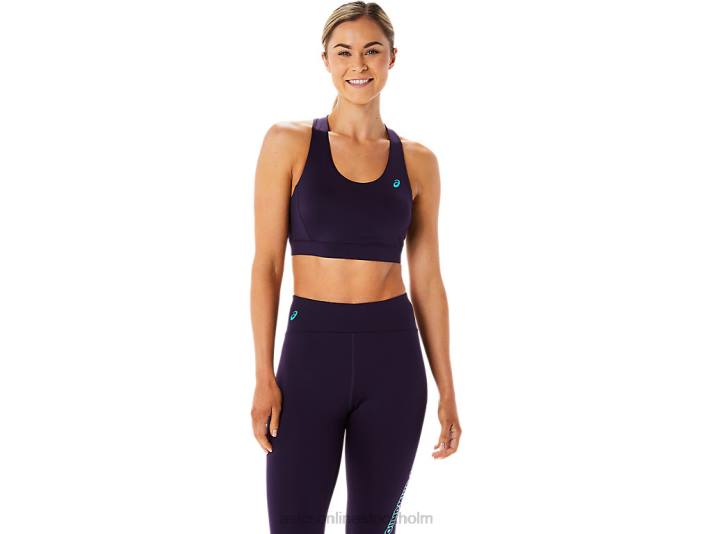 Asics bh med kors ryggband kvinnor D6D02955 nattskugga