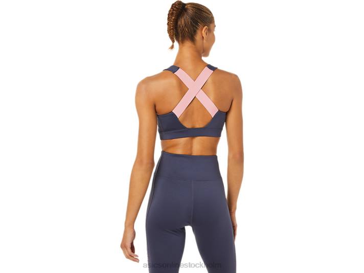 Asics bh med kors ryggband kvinnor D6D03379 indigo dimma
