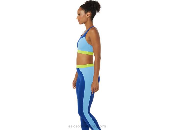 Asics den nya starka återanvända bh:n kvinnor D6D03842 blå/arktisk himmel/grön gecko