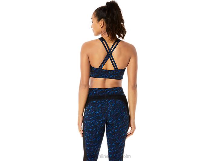 Asics kate strappy bh kvinnor D6D03513 nattskugga/lake drive print