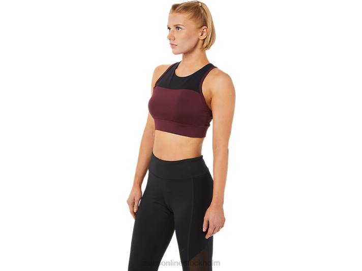 Asics kate strappy bh kvinnor D6D03720 djup mars