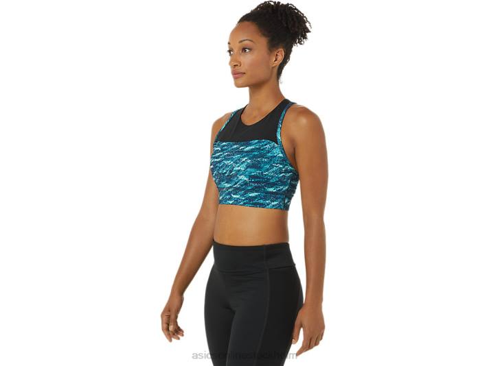 Asics kate strappy bh kvinnor D6D03763 peacoat/fresh ice multi