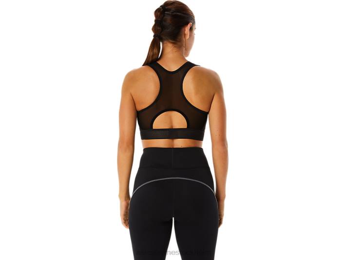 Asics mesh panel träningsbh kvinnor D6D02303 prestanda svart