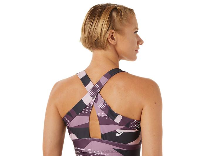 Asics ny stark bh med 92 tryck kvinnor D6D03337 knappt rosentryck