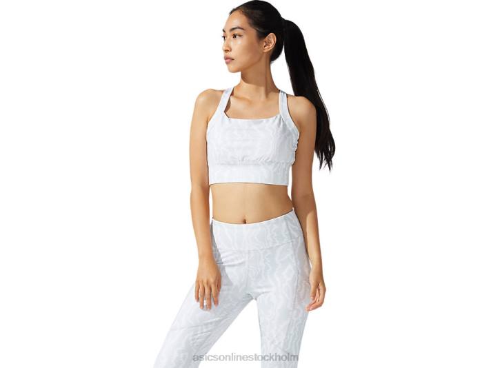 Asics ny stark bh med 92 tryck kvinnor D6D03776 lysande vitt tryck