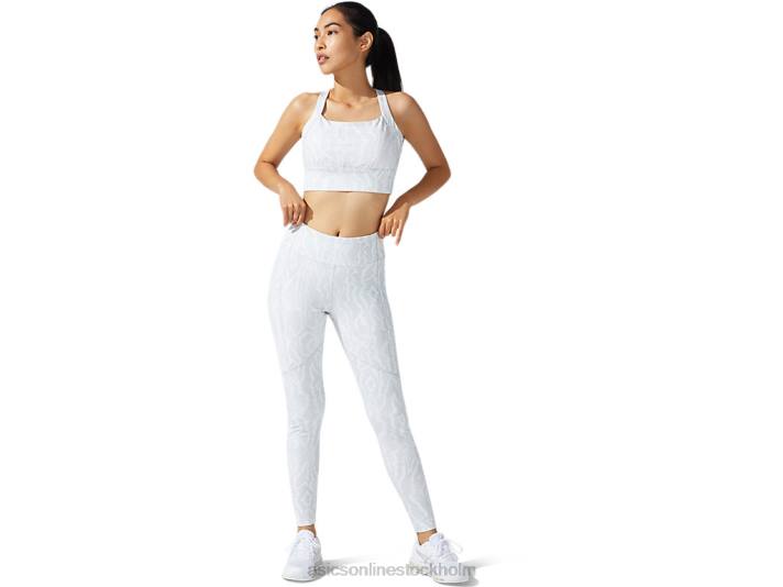 Asics ny stark bh med 92 tryck kvinnor D6D03776 lysande vitt tryck