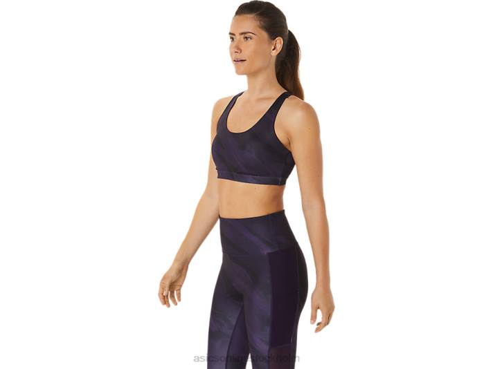 Asics tränings grafisk bh kvinnor D6D02927 nattskugga