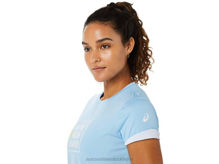 Asics domstol grafisk t-shirt kvinnor D6D03491 arktisk himmel