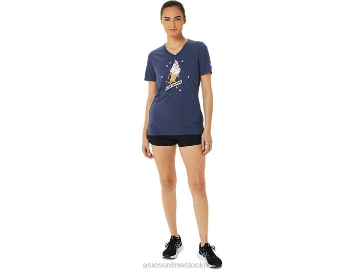 Asics glass kommer i varm kortärmad kvinnor D6D03194 ärftljung