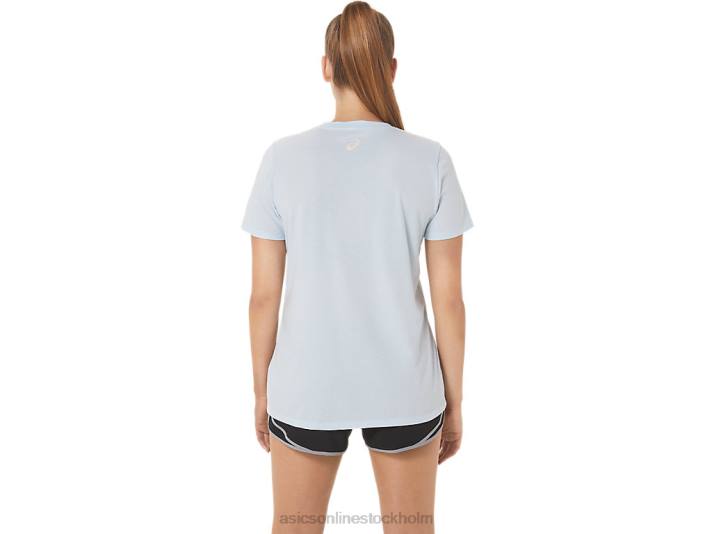 Asics kör klubb v-ringad kvinnor D6D03066 mjuk himmel