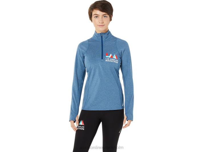 Asics lam thermopolis halv dragkedja kvinnor D6D03652 mako blå ljung