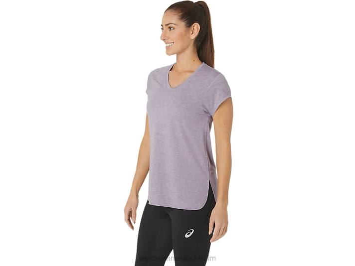 Asics ljung vneck topp kvinnor D6D02150 violett kvartsljung
