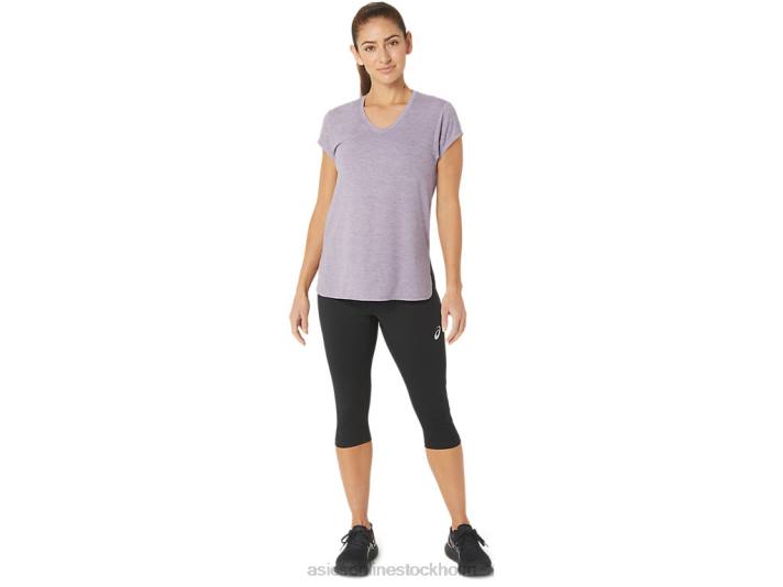 Asics ljung vneck topp kvinnor D6D02150 violett kvartsljung