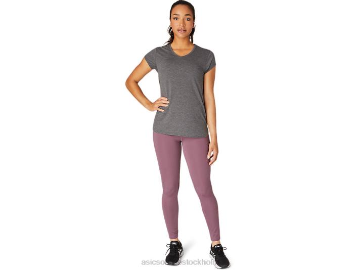 Asics ljung vneck topp kvinnor D6D04092 mörkgrå ljung