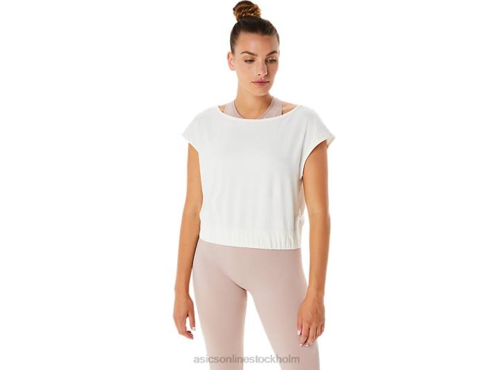 Asics nagino flex kortärmad topp kvinnor D6D02143 grädde