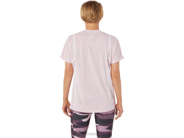 Asics ny stark 92 kortärmad topp kvinnor D6D03269 knappt rosa/briljantvit