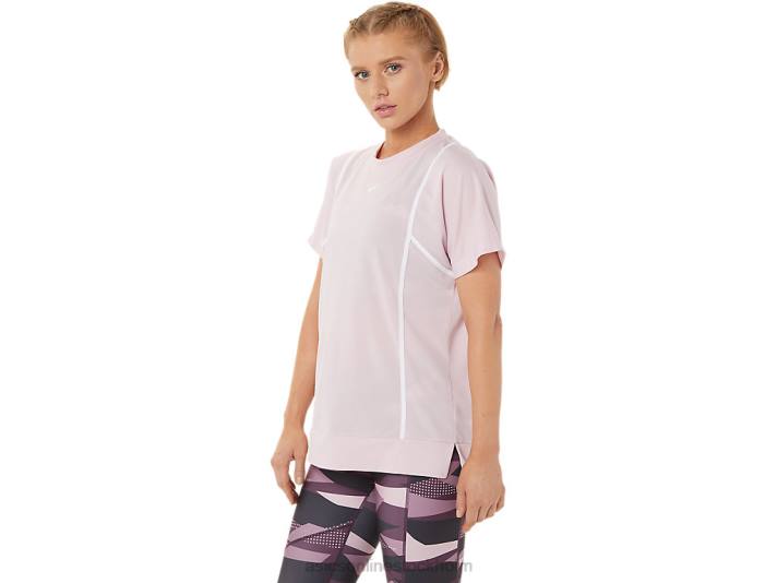 Asics ny stark 92 kortärmad topp kvinnor D6D03269 knappt rosa/briljantvit