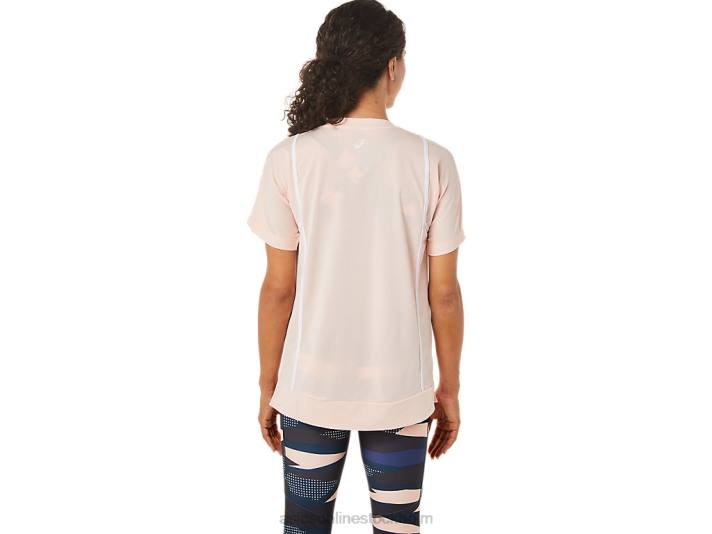 Asics ny stark 92 kortärmad topp kvinnor D6D03281 bris/briljant vit