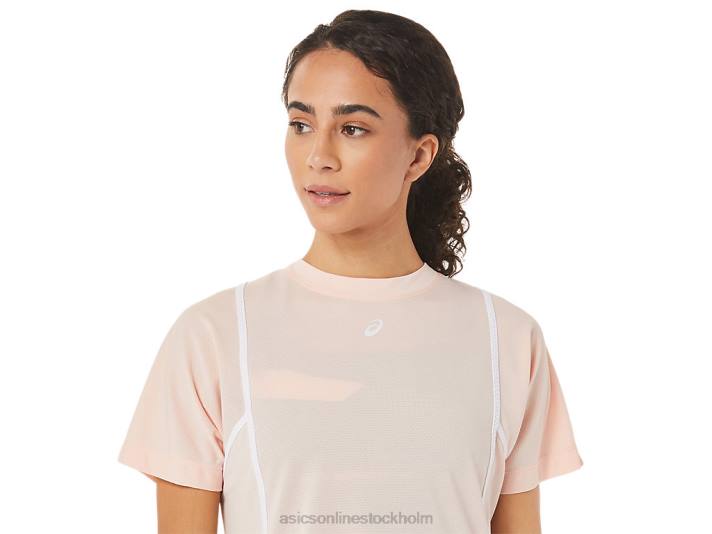Asics ny stark 92 kortärmad topp kvinnor D6D03281 bris/briljant vit